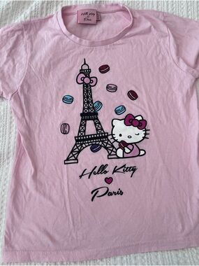 Hello Kitty Pink Eiffel Tower Graphic Tee